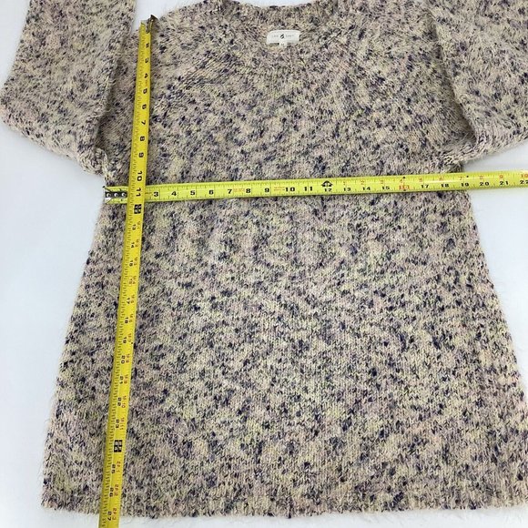 Lou & Grey Womens Sz M Multicolor Marled Fuzzy Acrylic Blend Sweater Relaxed Fit - Picture 3 of 5